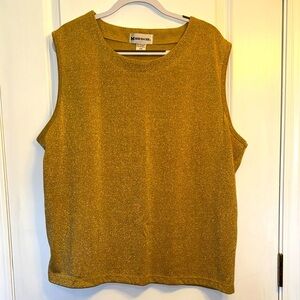Bob Mackie Glittering Gold Sleeveless Top